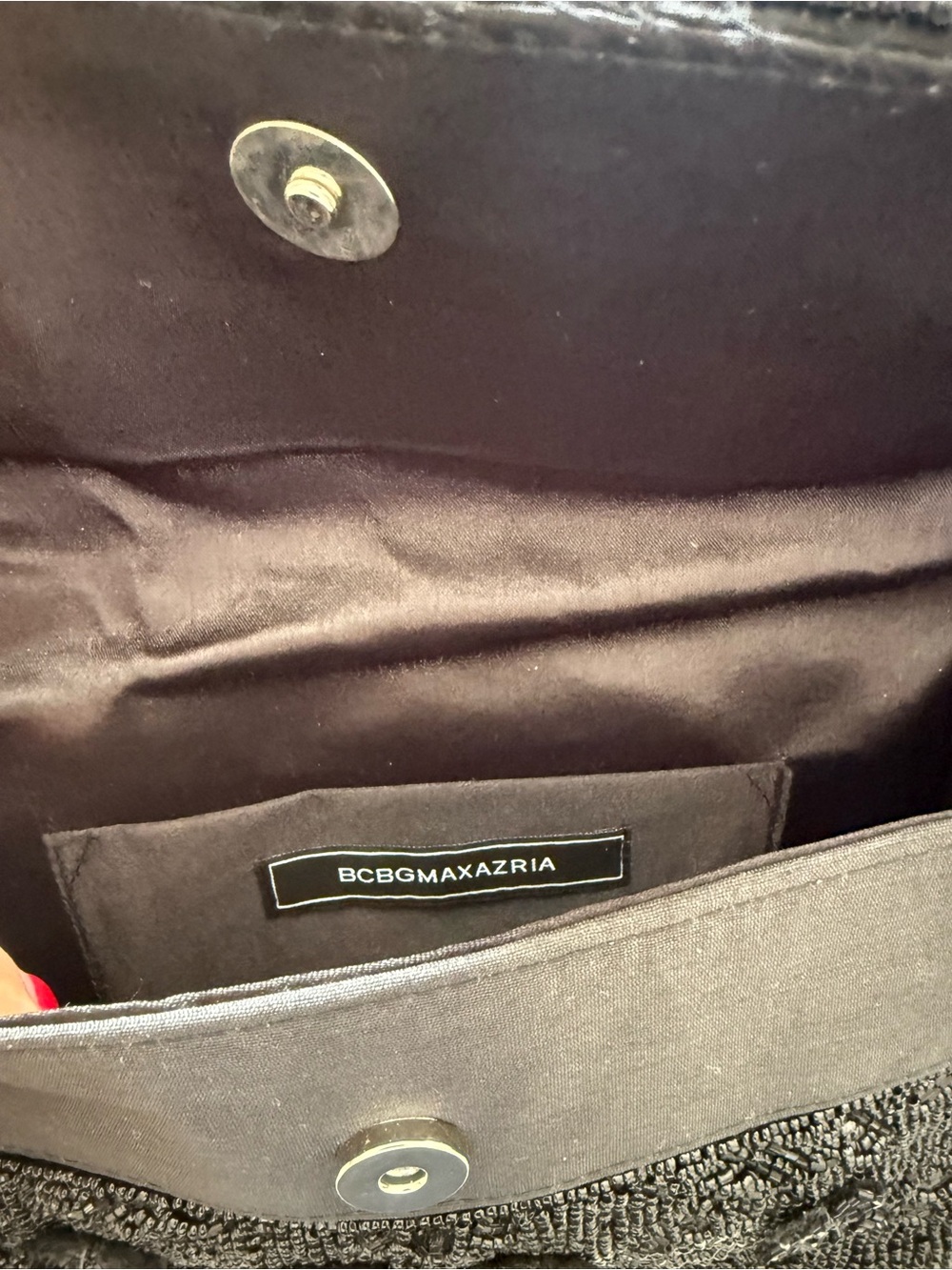 BCBGMaxAzria Black Beaded Shoulder Bag - Picture 4 of 4